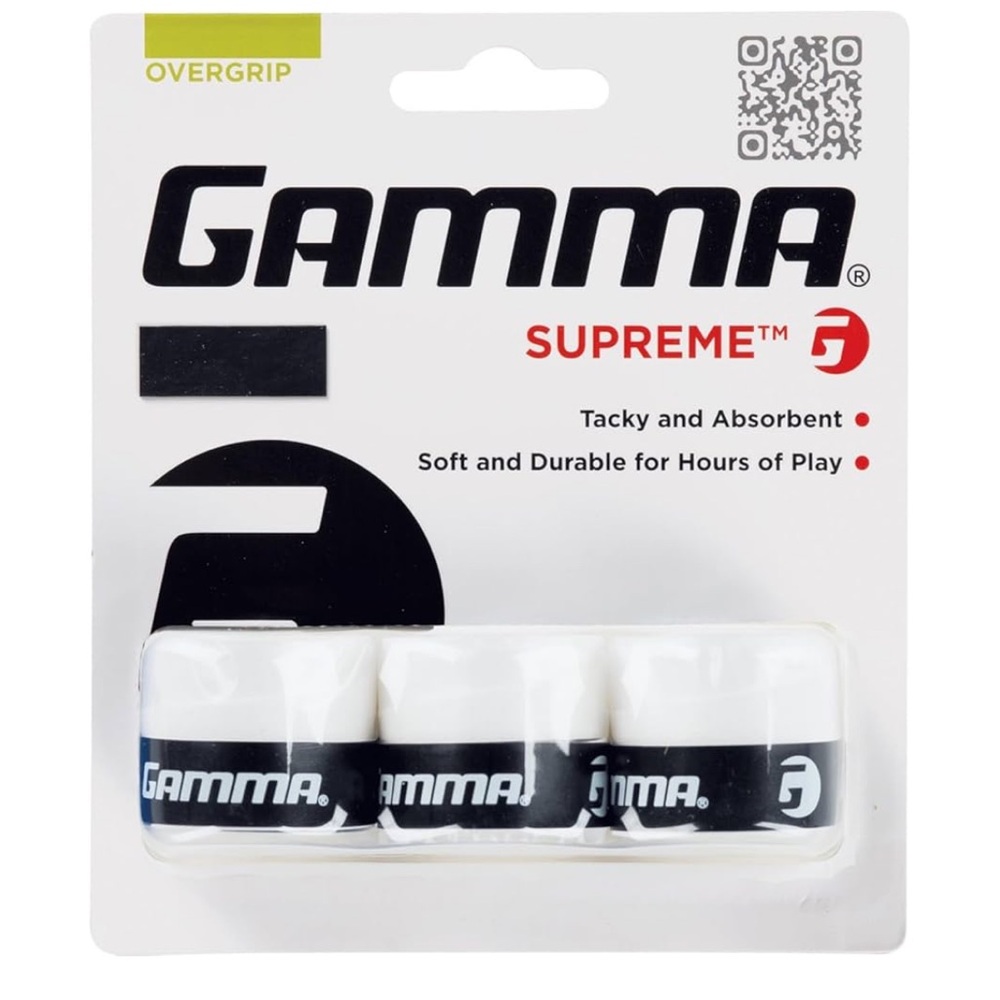 Gamma Supreme White Overgrip - 2 Pack